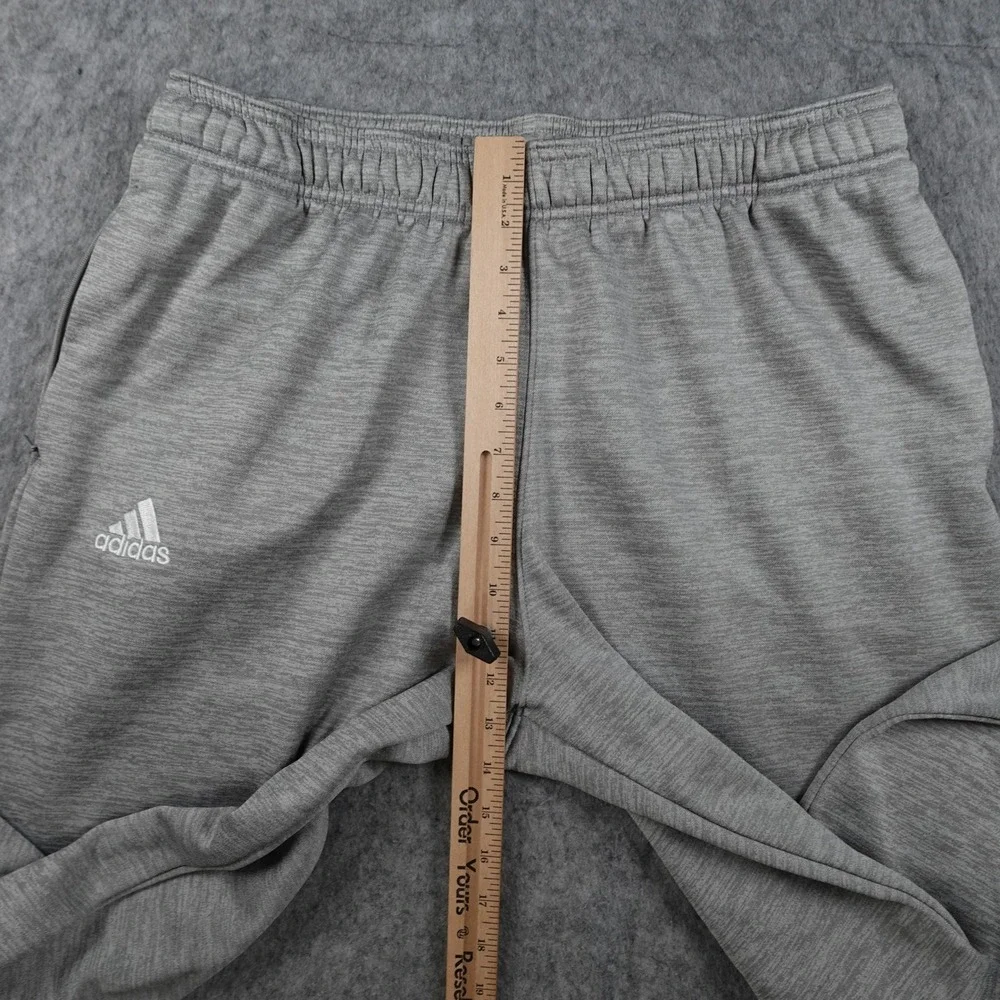 Adidas Pants Mens Large Gray Climawarm Fleece AA9580 Straight Leg Sweatpants